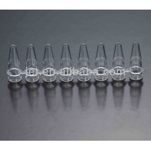 Tubos de PCR de plástico descartáveis ​​com 8-Strip